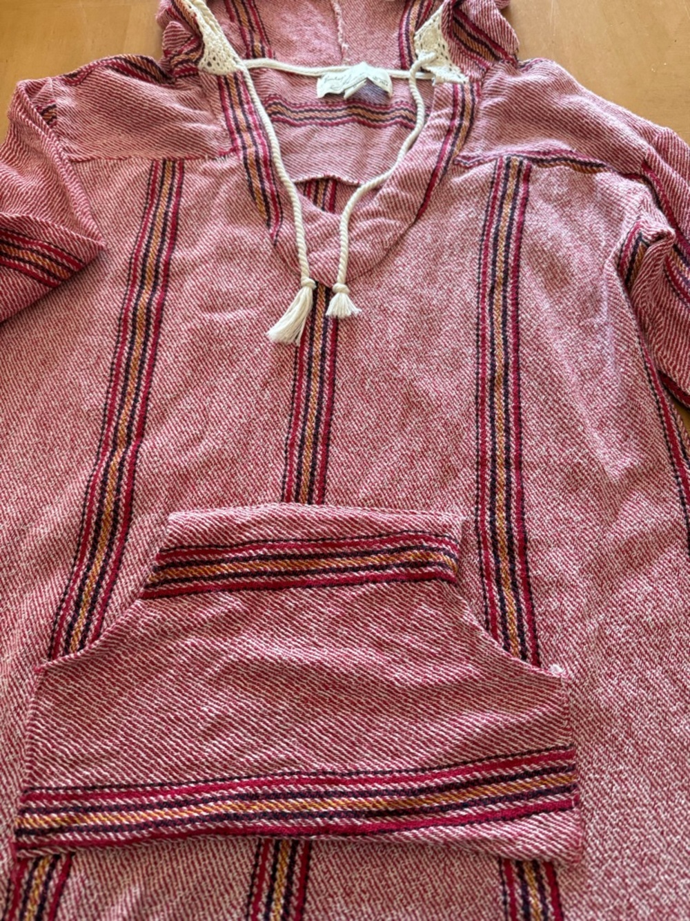 Vintage Havana Pink Striped Baja Hoodie - Picture 3 of 4